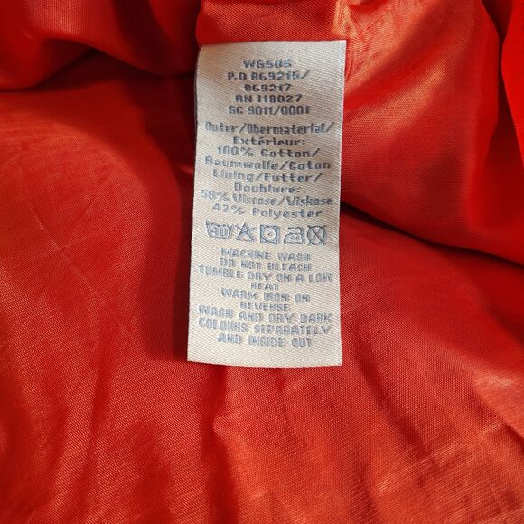 Boden Womens Skirt 14L Orange Faux Wrap Corduroy Lined Buckle Academia Career - Picture 9 of 9